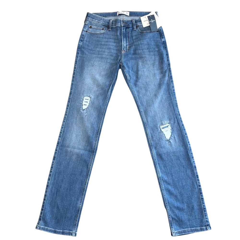 Abercrombie Kids Big Boys Skinny‎ Jeans Size 15/16 Regular Medium Blue Wash